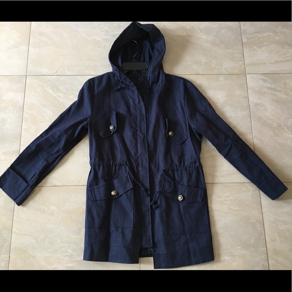 Thin Hooded Zip-Up Utility Jacket - image 4